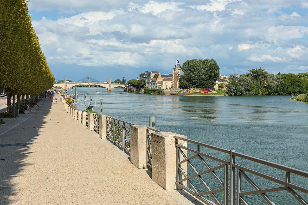 Les quais de la Saône à Chalon-sur-Saône